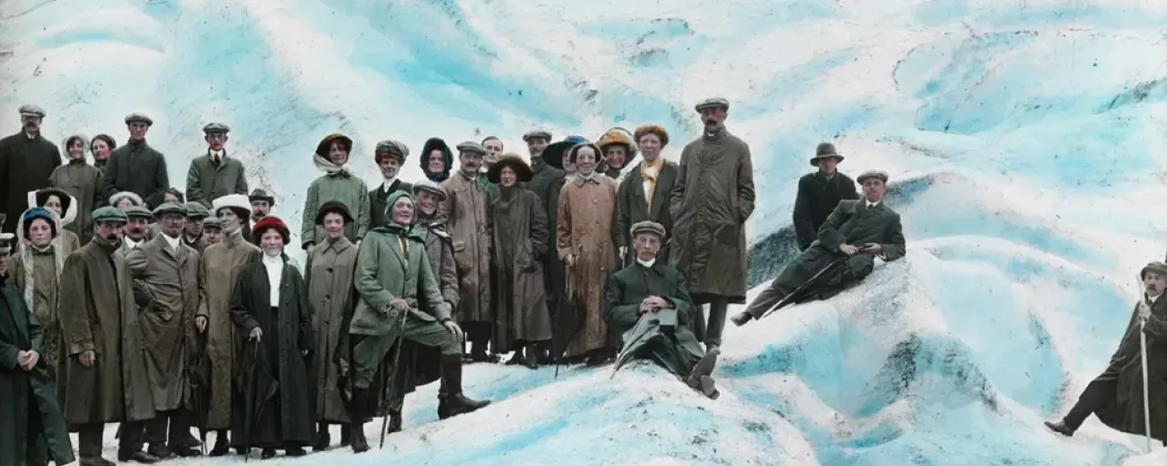 Tourists on Glacier ca 1890-1915