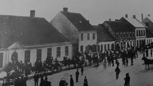 Karnevalst&aring;g runt 1900 p&aring; M&aring;rtenstorget Lund